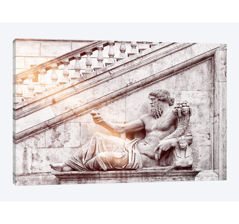 Statue romaine par Philippe Hugonnard - impression sur toile tendue, H 18 po x l 26 po x P 1,5 po, Toile tendue, Pas de tapis