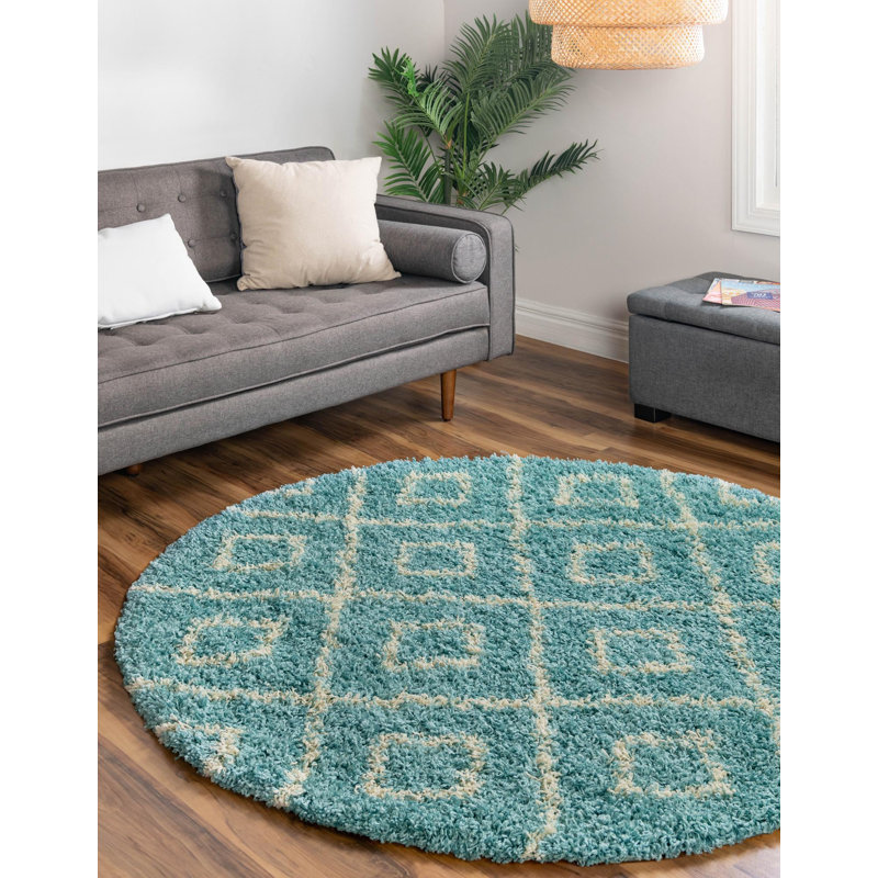 Assis Geometric Indoor Rug, Round 7'10"