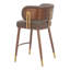 Tabouret de bar Brew brun et noyer