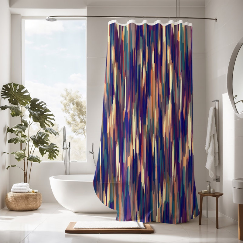 Abstract Shower Curtain, 83" H x 70" W