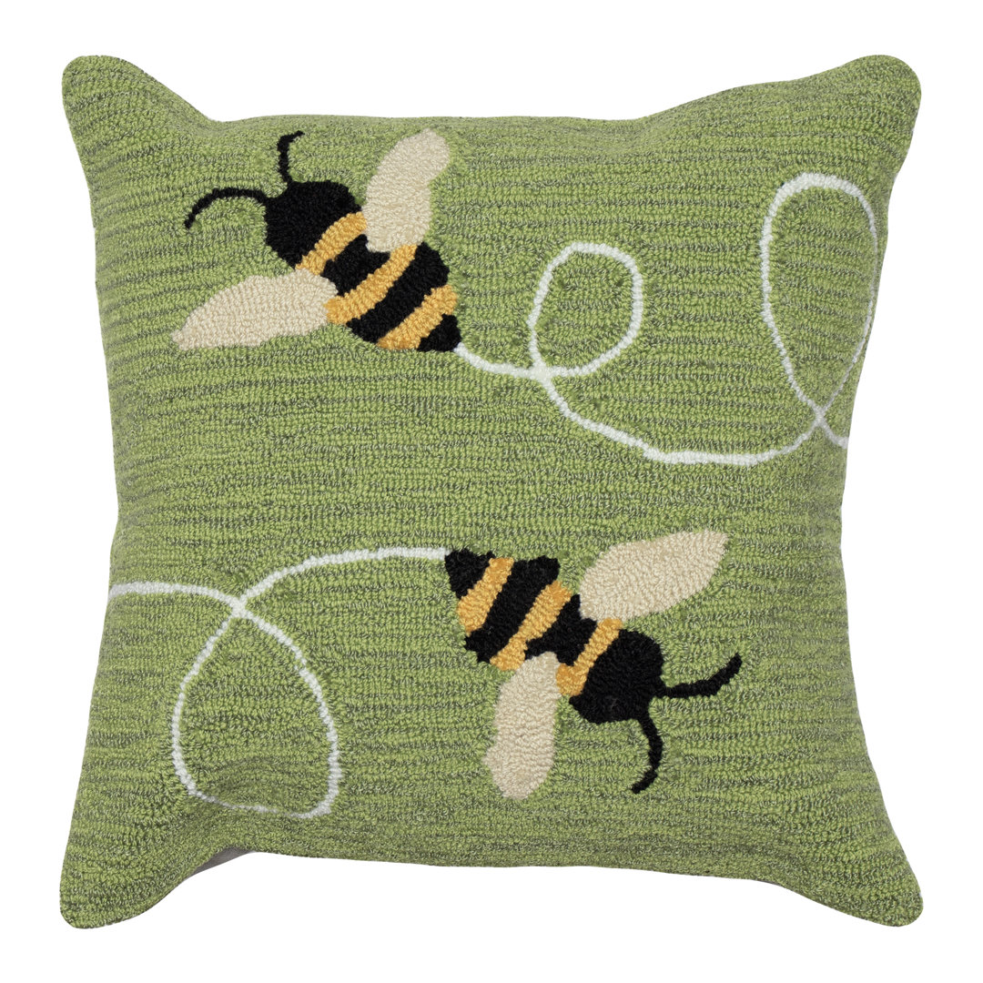 Frontporch Buzzy Bees Indoor/Outdoor Throw Pillow Liora Manne