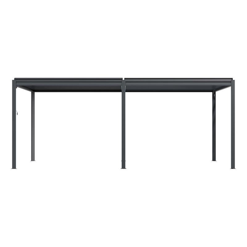Louvered Pergola 10 Ft X 20 Ft Outdoor Aluminum Pergola With Adjustable Roof, Aluminum Frame, Efficient Drainage System For Patio, Deck, Garden