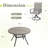 4-Person Round Patio Dining Set With 360°Swivel Padded Textilene Chairs-2007265363