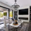 Fokje 9-Light 24" Tiered Black Crystal Chandelier