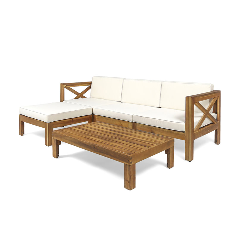 Ensemble de canapé en alcôve Lhape, beige, Beige
