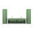 60" Wall Mounted Double Bathroom Vanity with Acrylic Vanity Top and 2 Side Cabinets-1009980840
