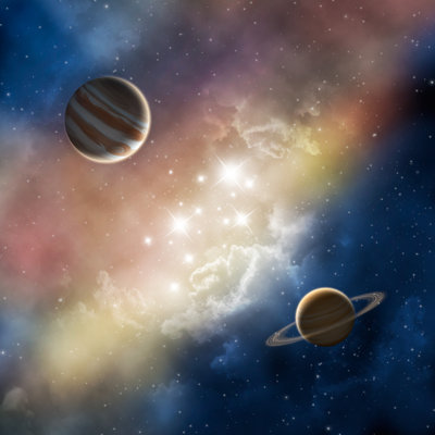«Space Nebula», impression sur toile tendue