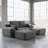Modern Memory Foam Compression Sectional Sofa-939980773