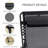 Reclining Chaise Lounge Chair, Portable Sun Lounger, Folding Camping Cot, With Adjustable Backrest And Removable Pillow, For Patio, Garden, Beach, Black-1328039424