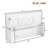 Queen Murphy Bed with Built-in Desk & USB Charging Station – Space-Saving Wall Bed for Small Apartments,White-179542252-179542253