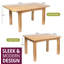 Extendable Oak Solid Wood Base Dining Table