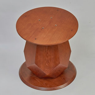 Dining Table Base Only - Meteorite-Shaped Solid Wood Base