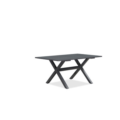Patio dining table, gray
