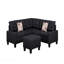 Canapé modulaire 6 pièces, noir