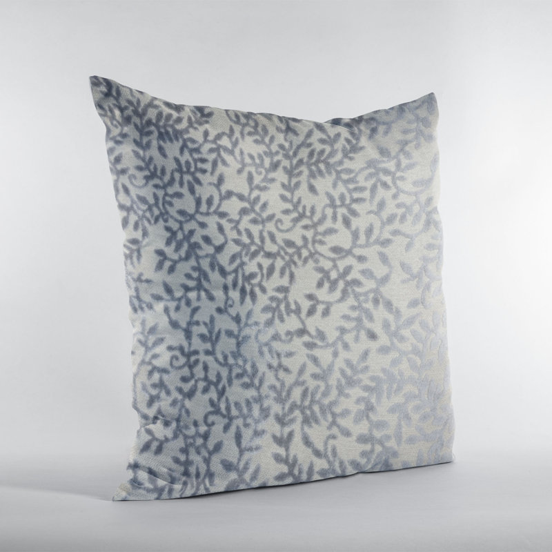 Coussin Plutus Whispering Vines, Gris, Rectangulaire, H 20 po x l 30 po