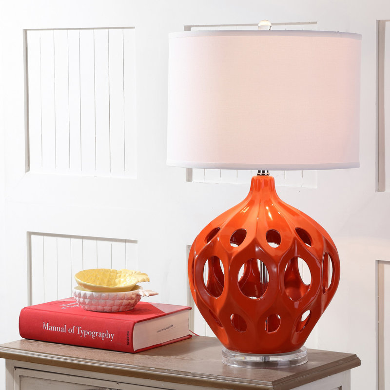Faticanti Ceramic Table Lamp, Orange