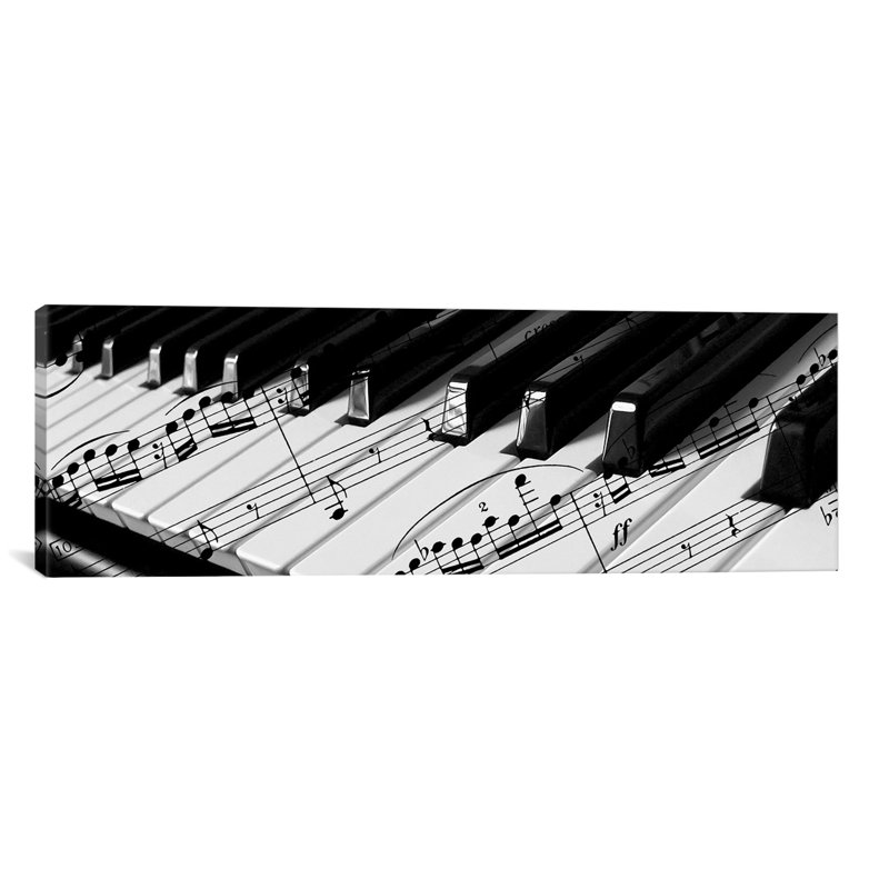 « piano », reproduction de photo sur toile, H 16 po x l 48 po x P 1,5 po