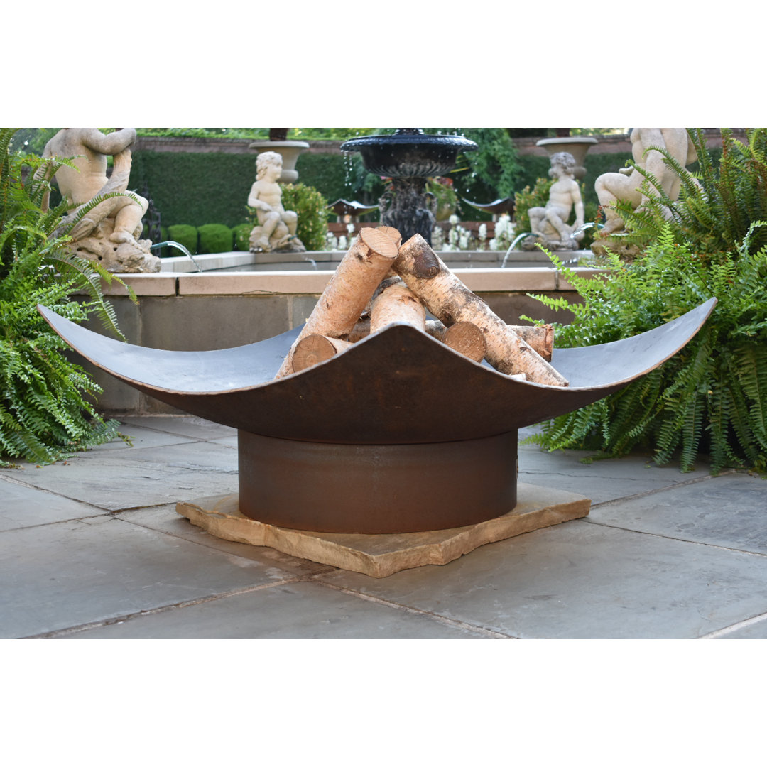 Lussan Steel Wood Burning Fire Pit Brayden Studio® 