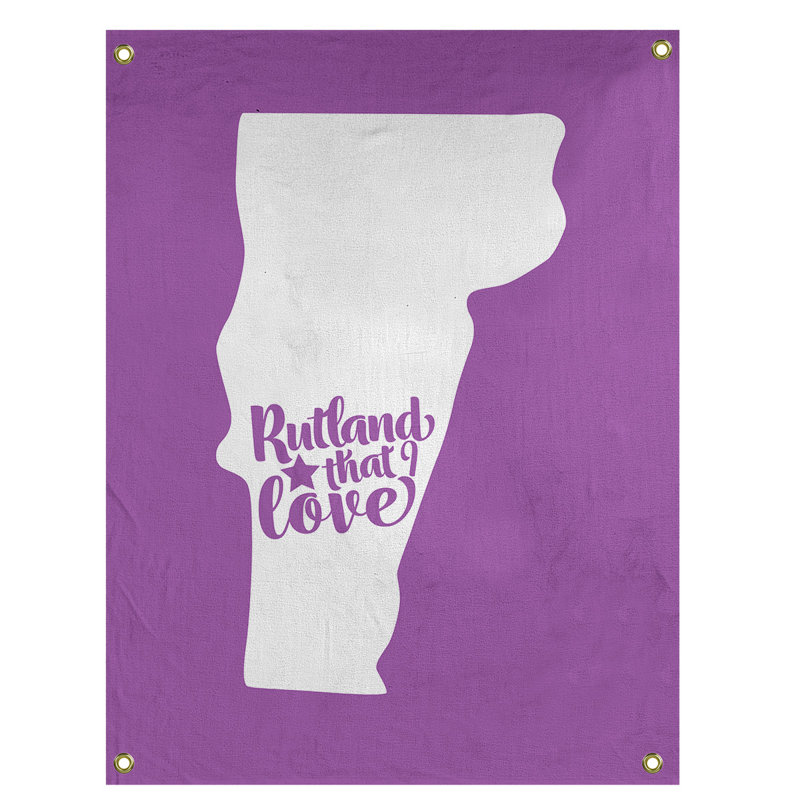 Tapisserie murale rutland vermont love, H 36 po x l 26 po, Violet