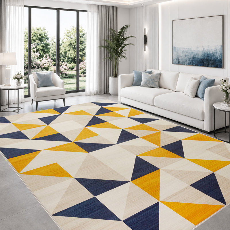 Modern Abstract Area Rug for Living Room, Bedroom, Dining Room, and Home Office – Soft Indoor Accent Rug
