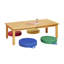 ECR4Kids Table rectangulaire en bois franc 48 po x 24 po avec pieds 14 po, mobilier pour enfants-98845297