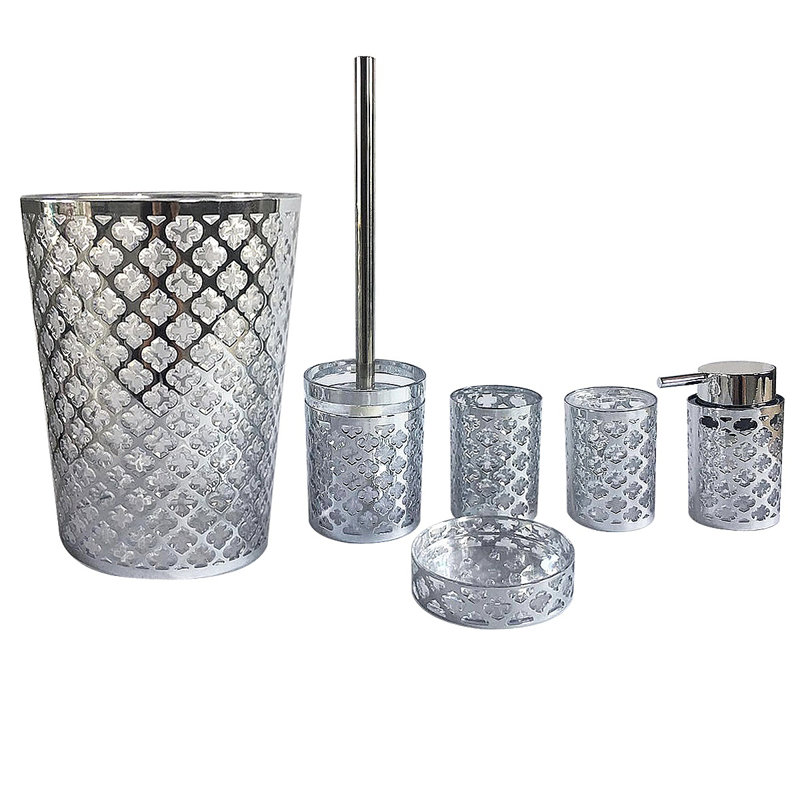 Ensemble d'accessoires de salle de bain Vicini, Chrome
