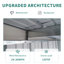 6x8FT Galvanized Steel Outdoor Storage Shed with Lockable Double Doors, Metal Lean to Shed with Free PC Light Board for Tools, Bikes & Patio Essentials (Without floors)