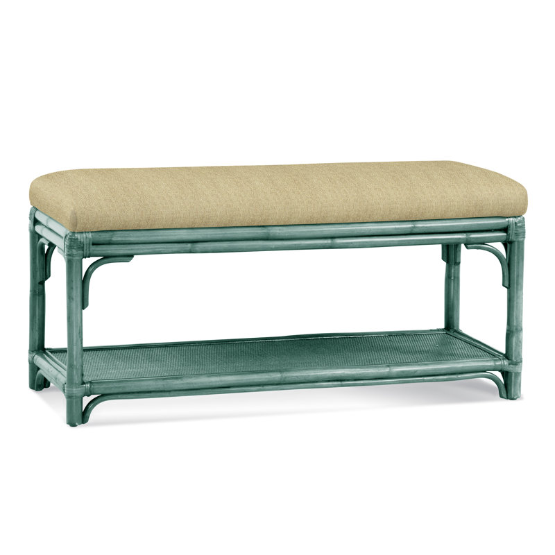Banc de rangement en osier Summer Retreat, Performance beige sucre; 0863-93, Noisette