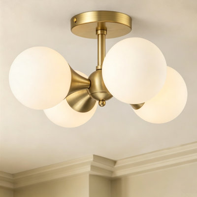 Stauton Bonyu Modern Glass Bubble Flush Mount