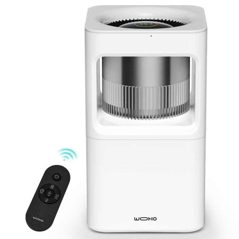 2,1 gallons Humidificateur sans vapeur à 6 vitesses pour 430 Pi. Avec aromathérapie, filtres lavables rotatifs à 360 °, mode veille et minuterie
