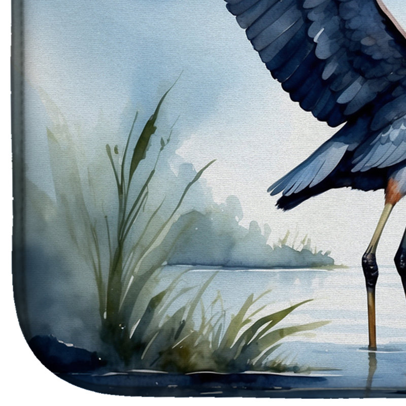 Tapis de séchage Blue Heron Under the Moonlight