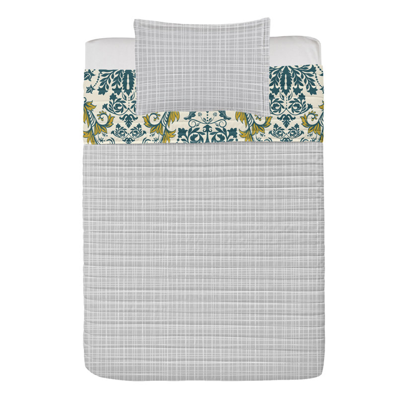 Twin Pale Earth Microfiber Reversible Bedspread Set