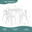 Table et chaises Nordic - blanc