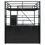 Full Size Metal Loft Bed With Storage Staircase And Wardrobe-754105327