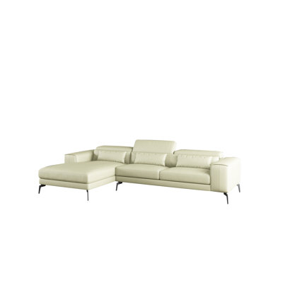 Canapé et chaise longue en cuir véritable Cavour