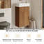 Meuble-lavabo flottant moderne 16,5 po avec lavabo et rangement en céramique intégrés