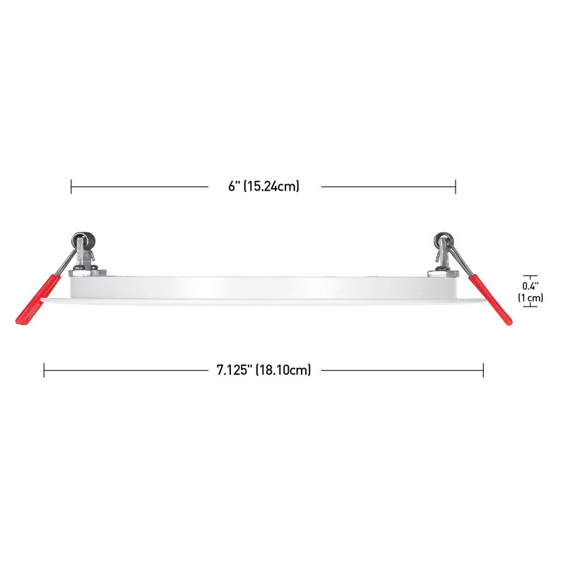 Ensemble d’éclairage encastré 6" à del slim profile Slimline