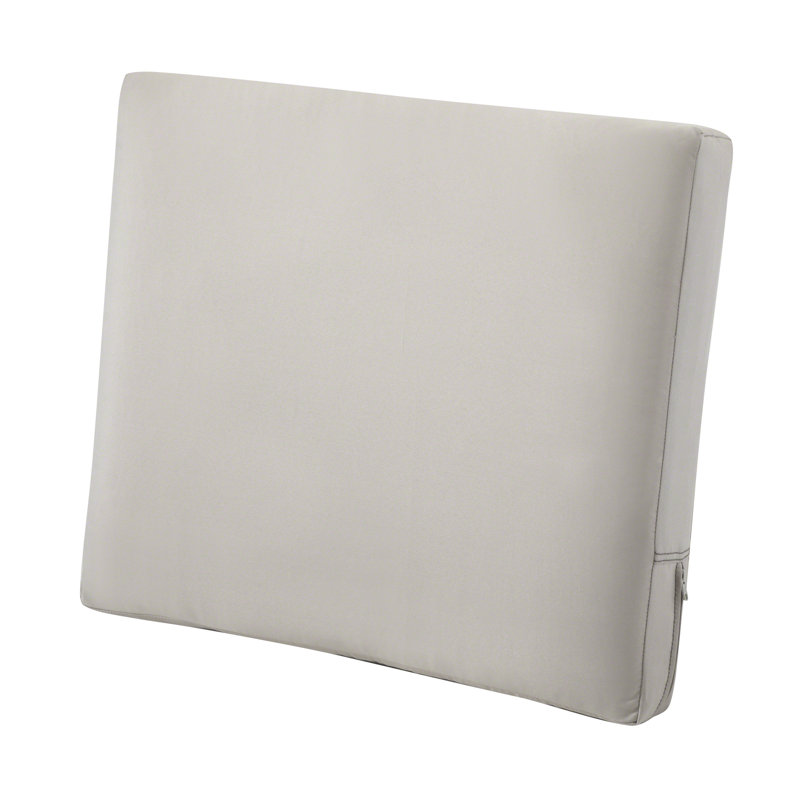 Jaylon Outdoor 4'' Cushion Cover, Mushroom, 4" H x 21" W x 20" D