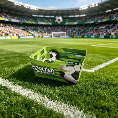 Boîte de football, boîte de papier, boîte de bonbons, boîte de collation, boîte d'emballage, boîte pliante manuelle