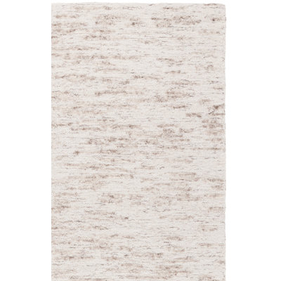 Wilridge Ebony Hand Tufted Wool/Cotton Abstract Rug in Ivory/Light Brown