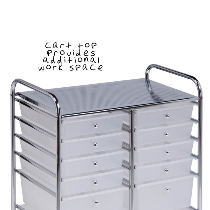 Rebrilliant 12 Drawer Storage Drawer with Locking Wheels & Reviews ...