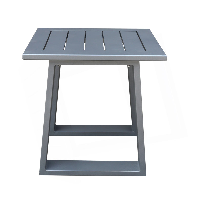 Table d'appoint d'extérieur carrée en aluminium durable et polyvalente pour diverses utilisations