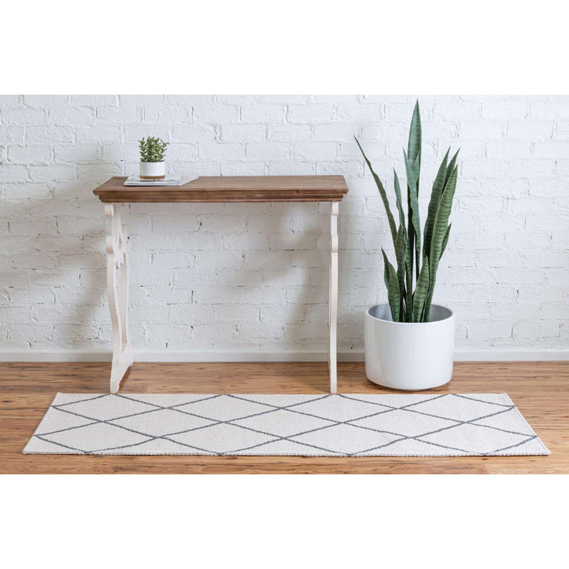 California Cotton Abstract Indoor Rug, Runner 2'2" x 7'4"