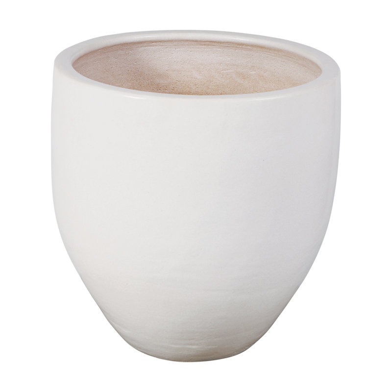 Ceramics Handmade Ceramic Planter, Linen Semi-Gloss