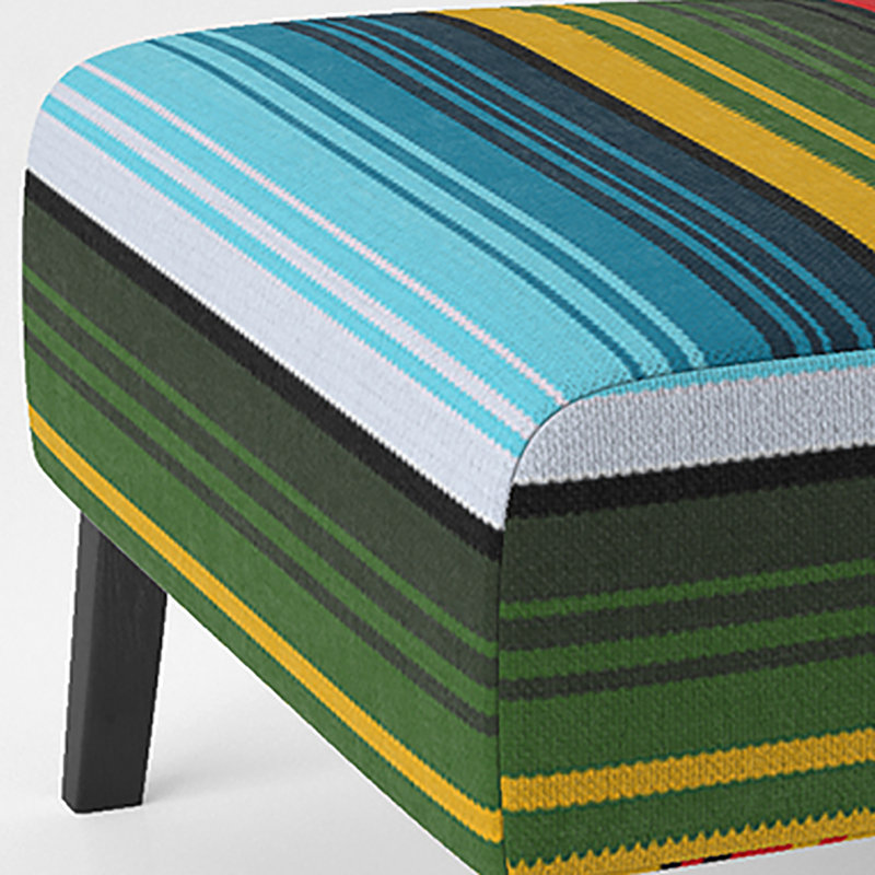 Fauteuil de chambre rembourré multicolore à rayures grunge