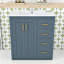 Ensemble de meuble-lavabo simple autoportant avec lavabo sous le comptoir en céramique Camuto Modern-317715550