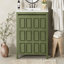 36-Inch Olive Green Bathroom Vanity with Ceramic Sink, Spacious Storage, and Soft-Close Doors for Elegant Organization-116452199