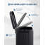 Poubelle à cannelure Chic - Acier inoxydable noir 30L, couvercle à fermeture douce, seau intérieur amovible, bac de recyclage rectangulaire pour bureau, salon, salle de bain - 35 x 29 x 61,5 cm, noir-129984525