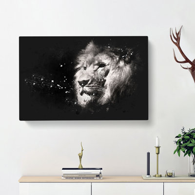 Portrait Of A Proud Lion - Wrapped Canvas Painting