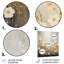 Minimalisme jaune, fleur blanche, collage I - Botanicals abstraits, art mural en métal, salon-2124976401